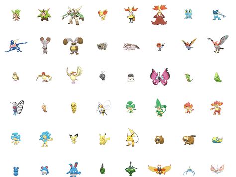 pokemon x pokemon list.
